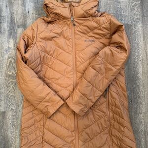 Columbia Women's Tan Hooded Puffer Jacket